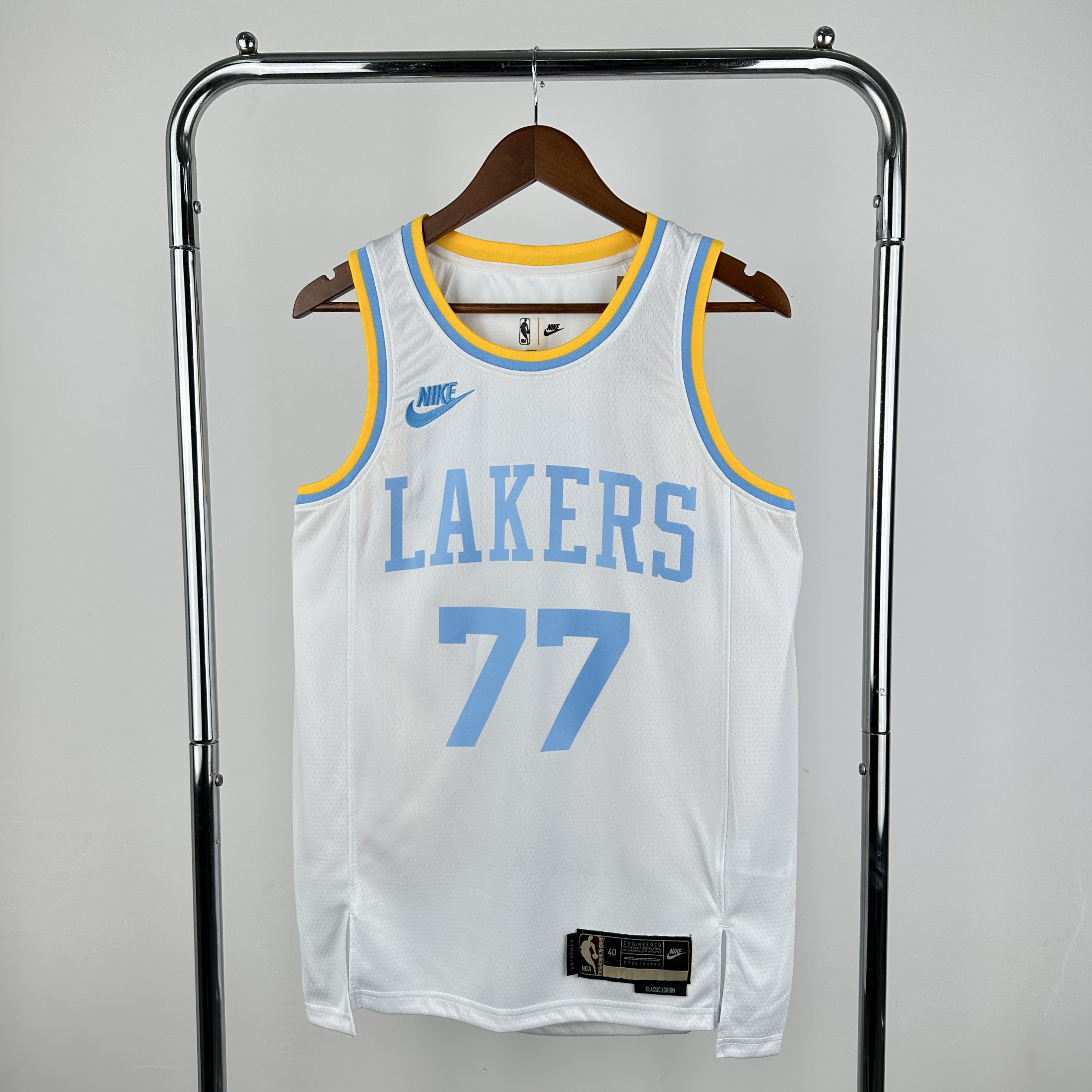 Men Los Angeles Lakers #77 Doncic White Season Nike 2025 NBA Jersey style 1->->NBA Jersey